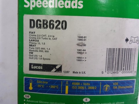 LUCAS PRZEWODY ZAPŁONOWE DGB620 CROMA GOLF PRISMA