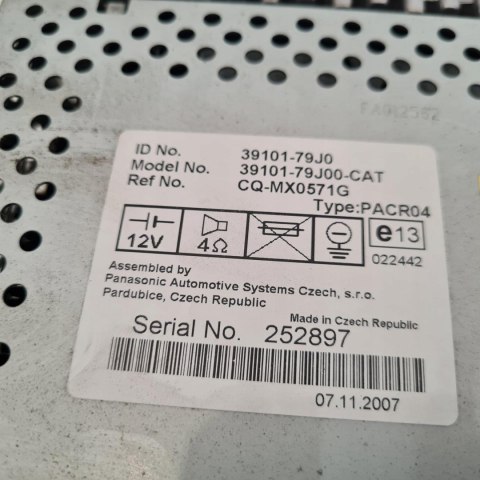 FIAT SEDICI SUZUKI SX4 4X4 RADIO RADIOODTWARZACZ CD 39101-79J0 SPRAWNE